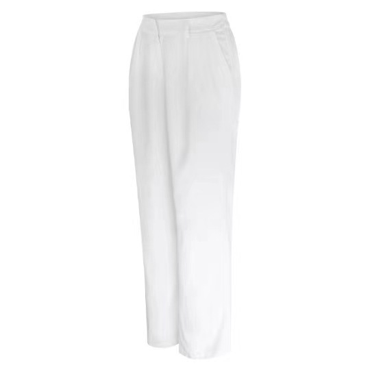High Waisted Pocket Wide Leg Waffle Work Pants