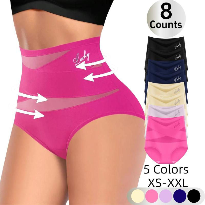 Lucky Brand High-Waist Slight Shaping Panties for Women - Seamless Silk Mesh Control Briefs Slight Shaping Tummy Slimming & Butt Lifting Underwear Breathable Everyday - Womenswear