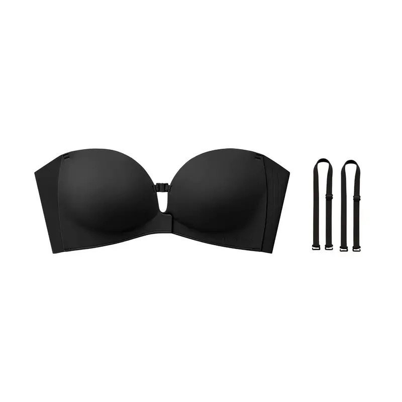 LUCKMEEY Womens Strapless Front Closure Bra Push Up Lift Bra Padded Add Cup Non Slip  Anti-Slip Grip & Removable Straps Fit Outfits Wireless Supportive  Seamless Comfortable A B C Cup#TikTokShopDealsforYouDays