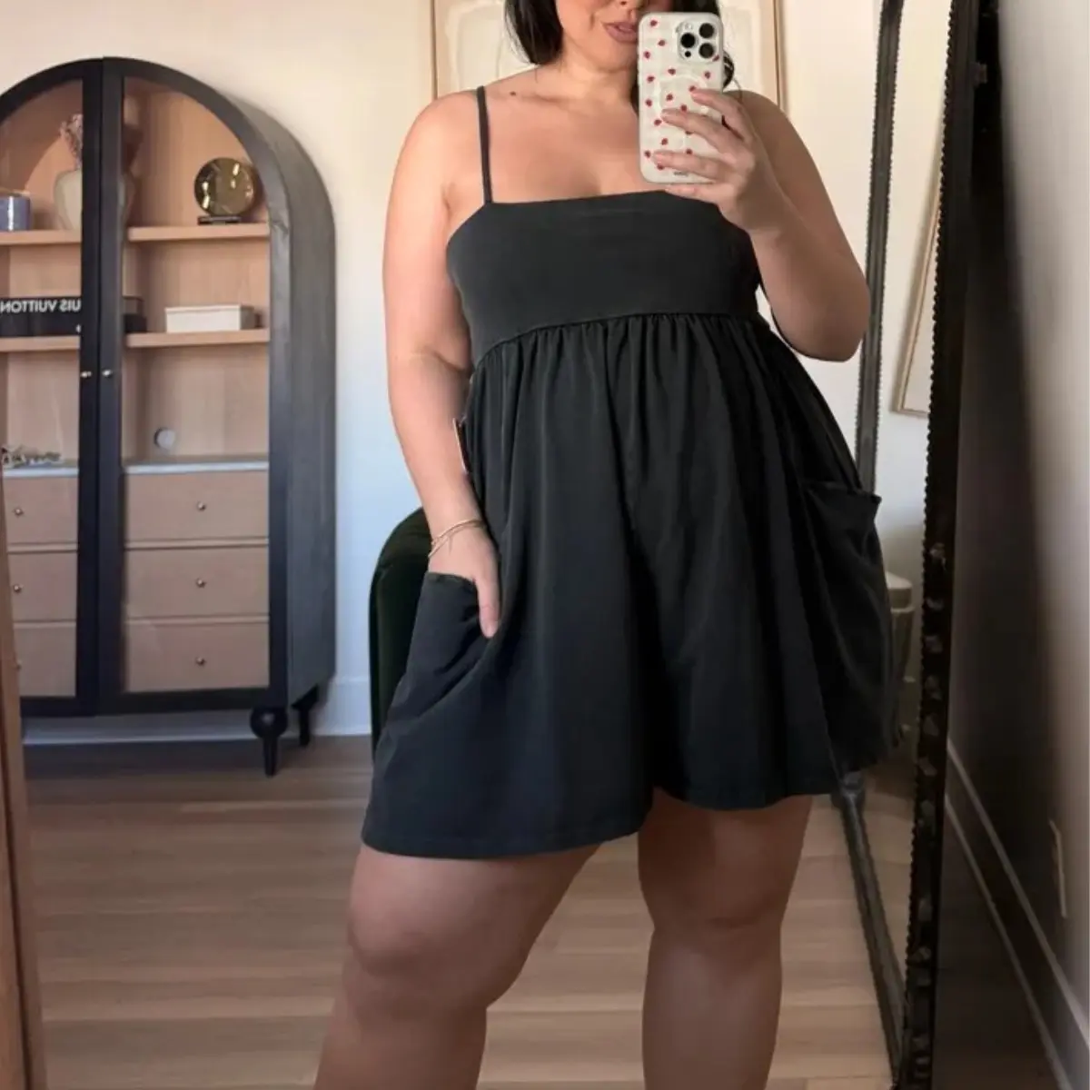 Women's Summer Cotton Strappy Romper | Casual Sleeveless Shorts Jumpsuit with Pockets