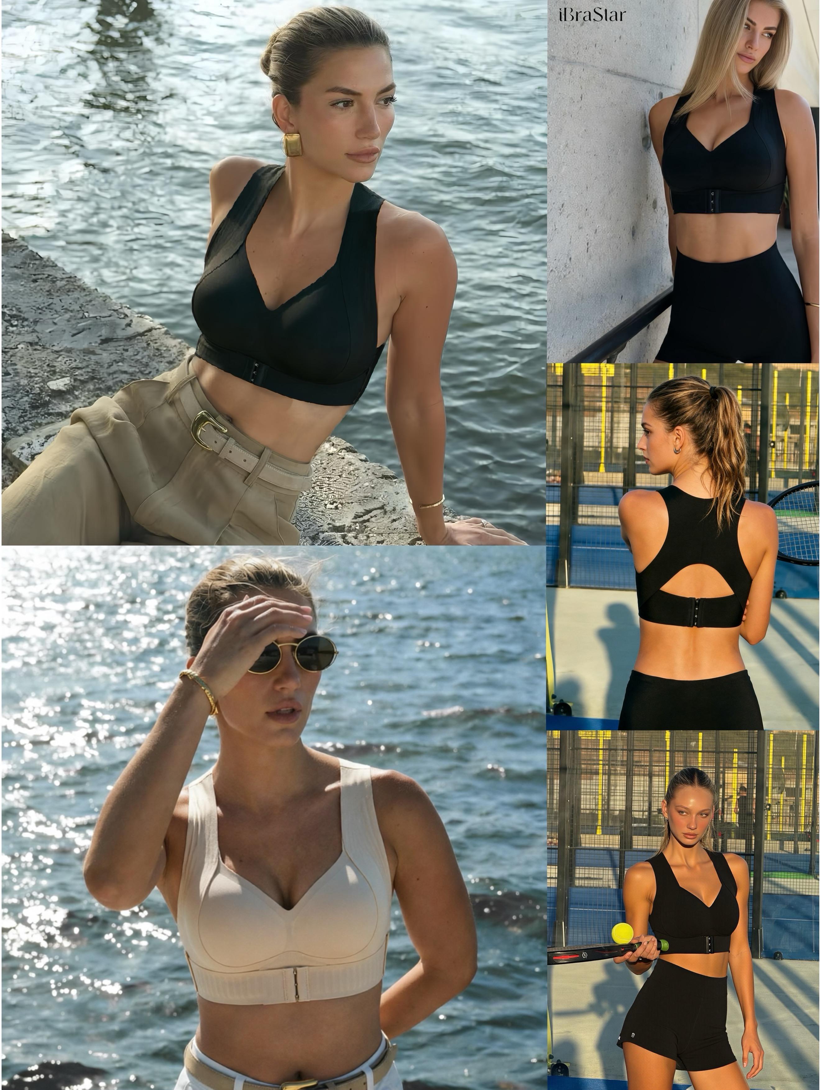 🔥Women’s Wireless Bra,Soft Breathable Non-removable Moulded Cups, Yoga Fitness Sportswear for Gym & Daily Training