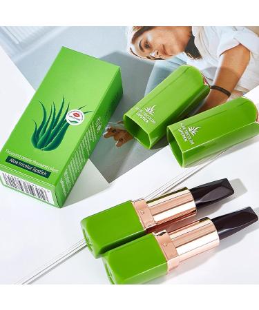 Ownest 3 Colors Temperature Color Change Lipstick, Magic Color Changing Lipstick Jelly Lip Blam Moisturizing Long Lasting Lip Makeup Aloe Vera Lipstick-Set B