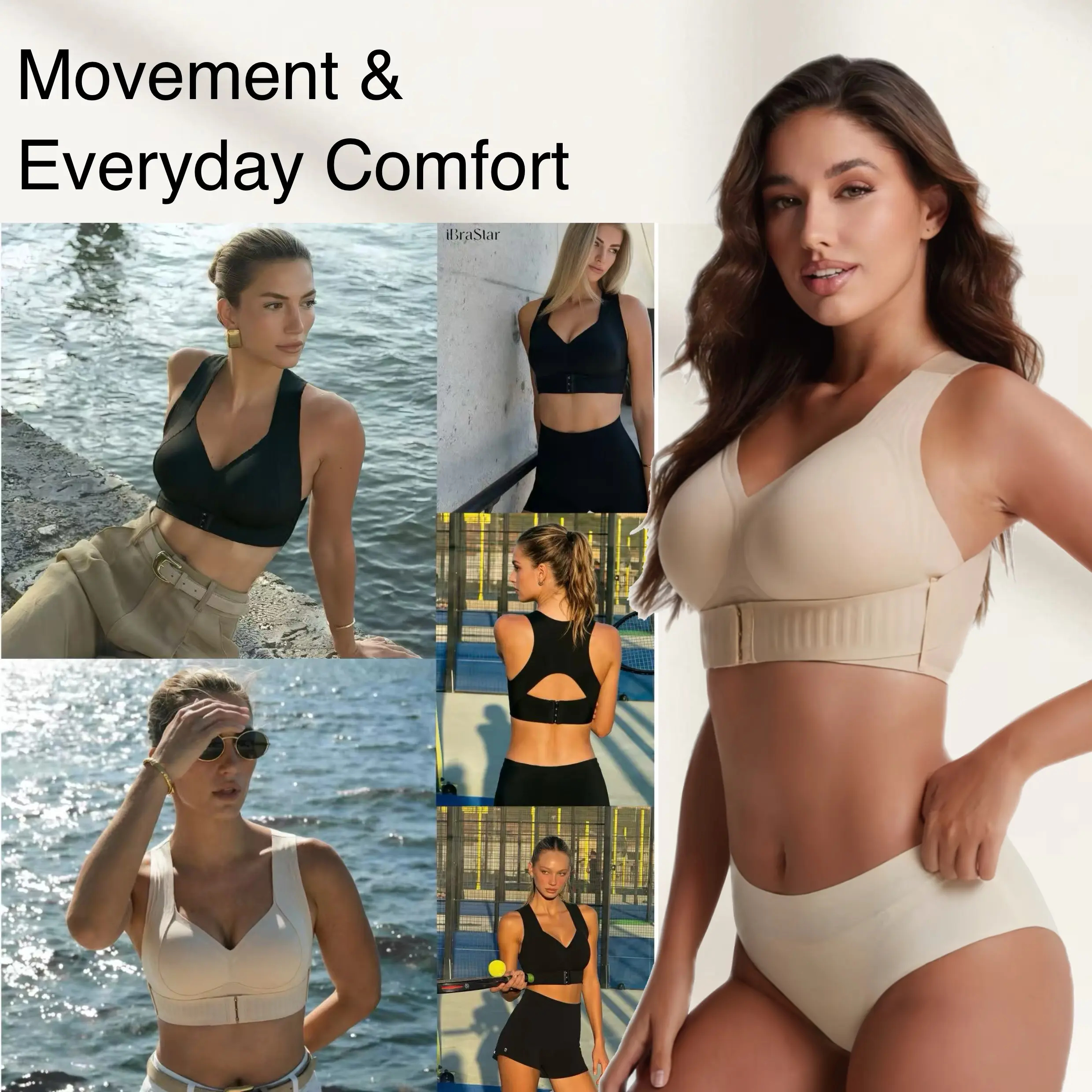 🔥Women’s Wireless Bra,Soft Breathable Non-removable Moulded Cups, Yoga Fitness Sportswear for Gym & Daily Training