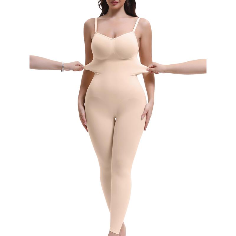 Full Body Shapewear Tummy Control High Waisted Seamless Leggings Stretchy Bodysuit Black Sculpting