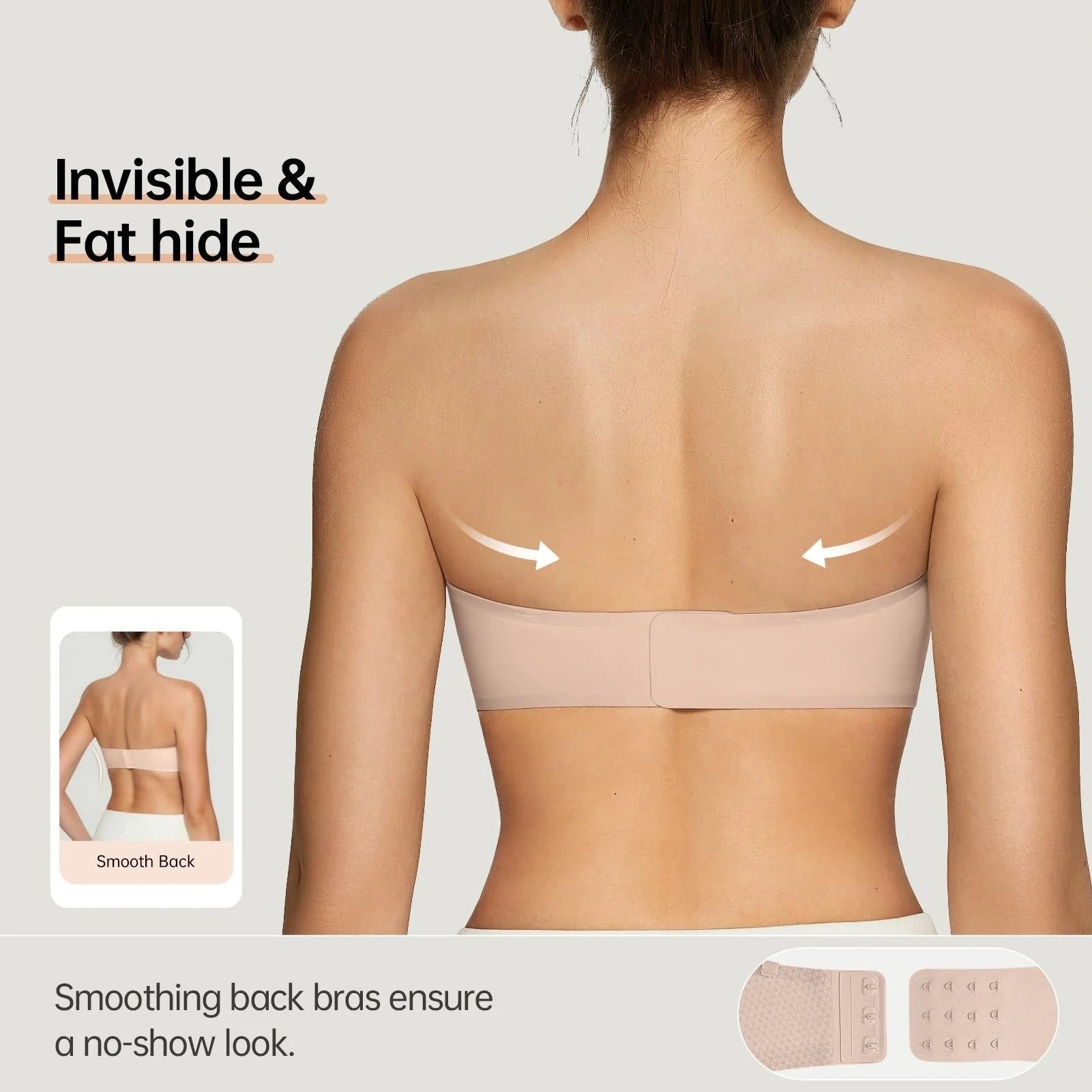 💞Womens Strapless Bras Push Up Bandeau Bra Non Slip Wireless Supportive Padded Bras Seamless Comfortable Tube Jelly Bra