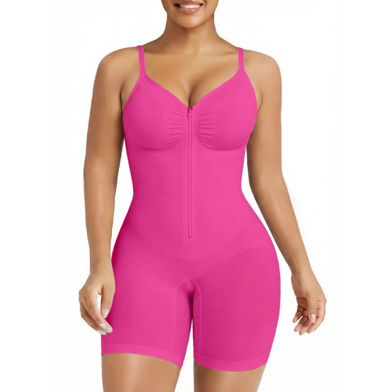 Shapewear for Women Tummy Control Bodysuits Zip-Up Comfort Ultra Stretch Fabric Customizable Fit Breathable Mesh Design Comfortable Fit
