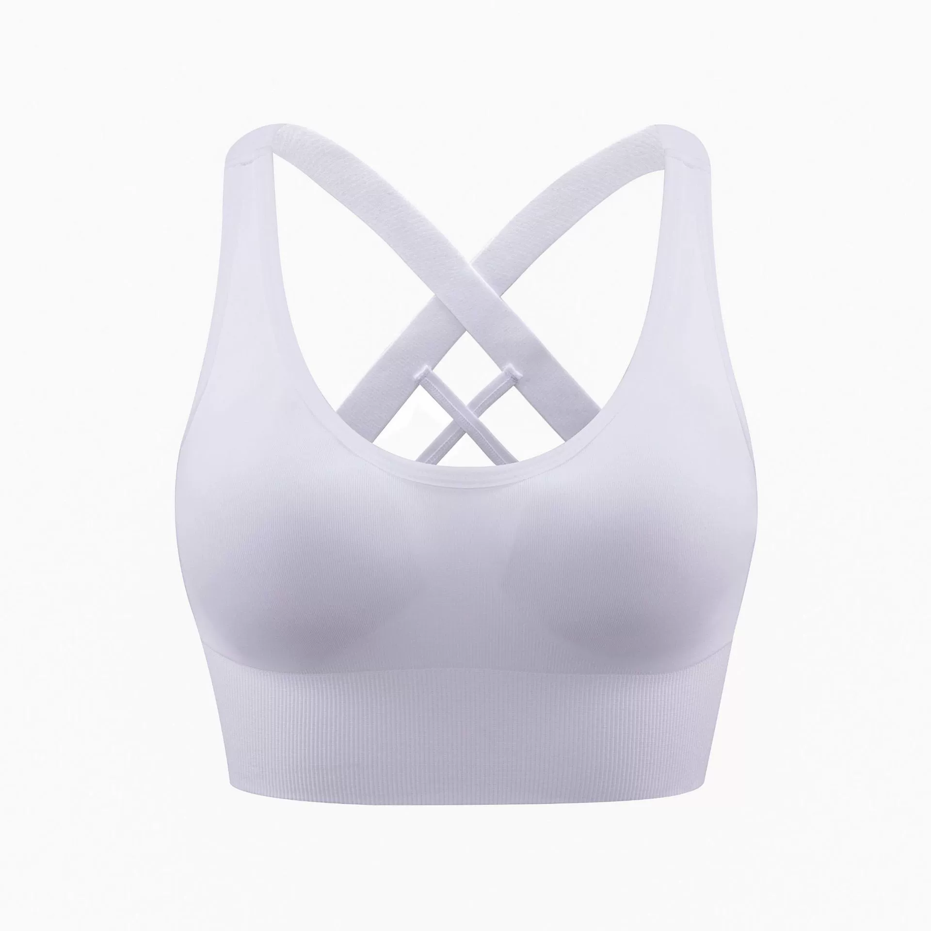 Strappy Sports Bras for Women Criss Cross Back Racerback High Impact Padded Yoga Bras Workout Clothes for Women