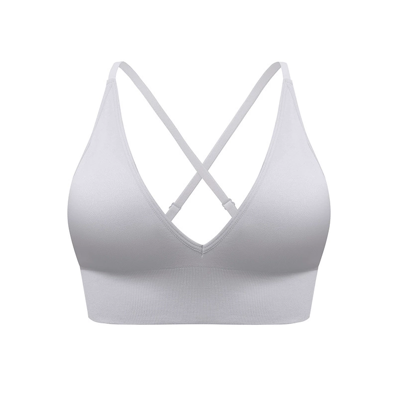 Women's Solid Wireless Spaghetti Straps Sports Bra Breathable, Comfortable, High-Stretch Sports Bra for Ladies, Perfect for Workouts, Gym, and Yoga Lightweight Activewear