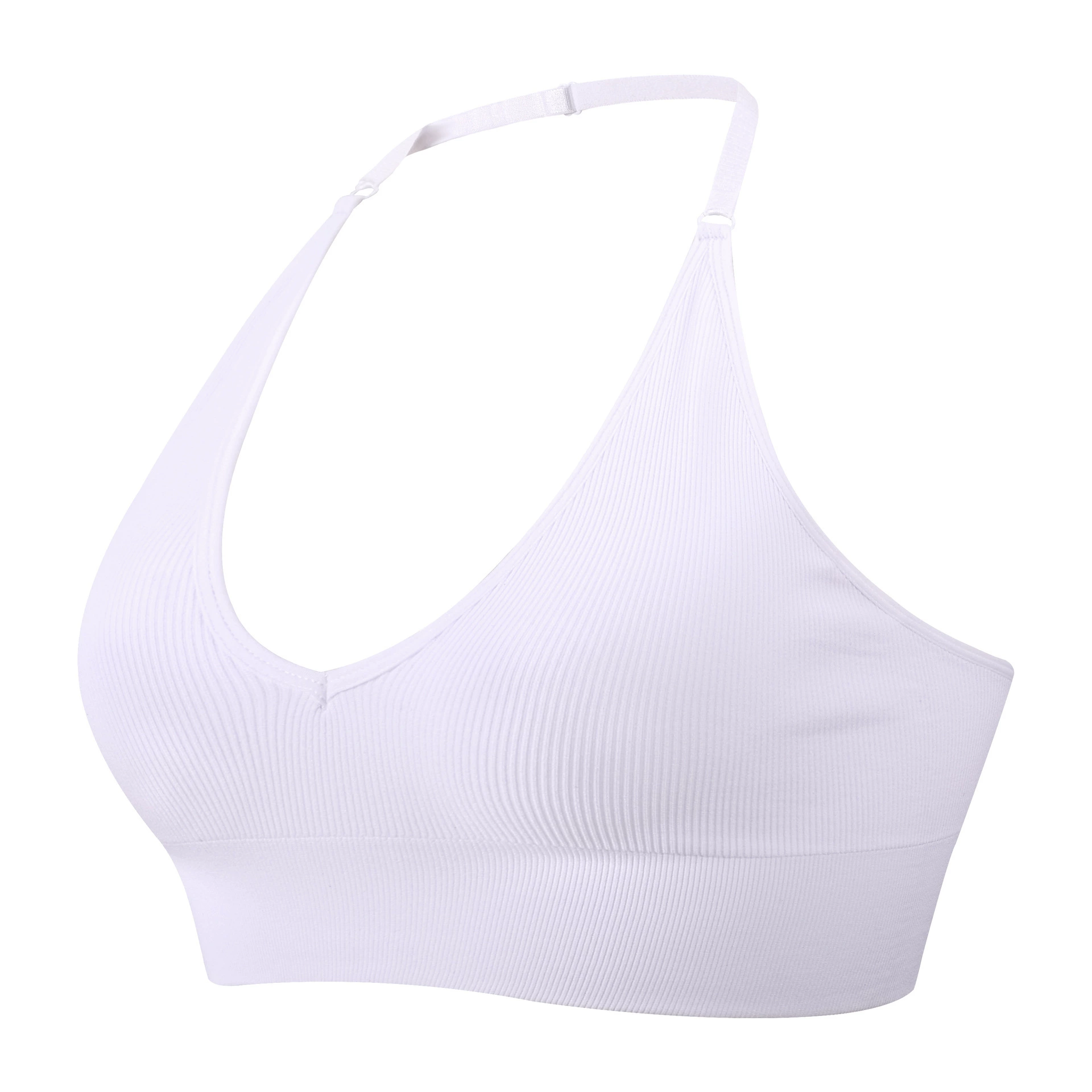 U-back Halter Seamless Thread Sling Backless Sexy Triangle Cup U-shaped Top Bras Women's Underwear vest Comfortable Fit Soft Light Yoga Bra For Sports Fitness 