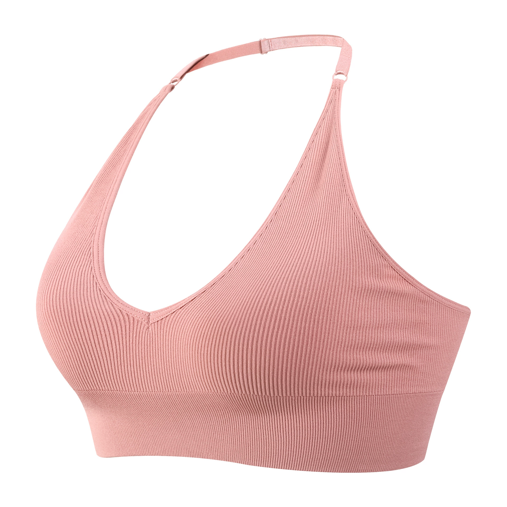 U-back Halter Seamless Thread Sling Backless Sexy Triangle Cup U-shaped Top Bras Women's Underwear vest Comfortable Fit Soft Light Yoga Bra For Sports Fitness 