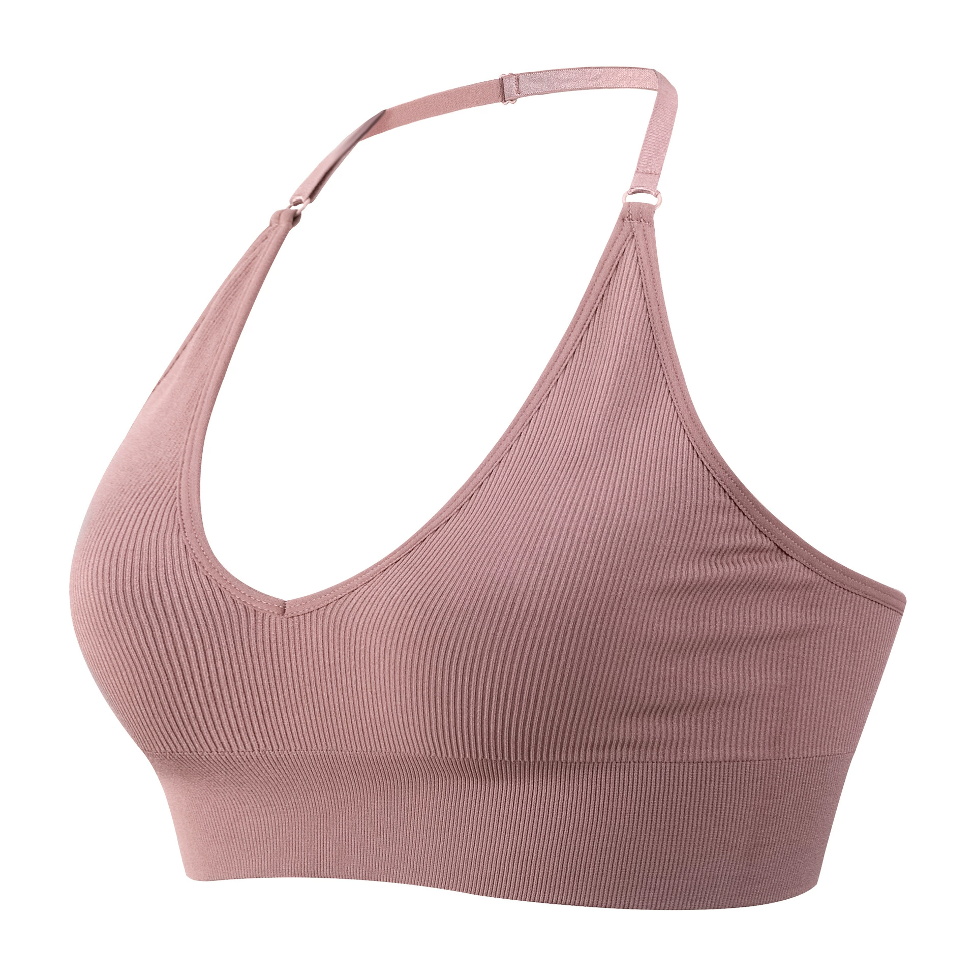 U-back Halter Seamless Thread Sling Backless Sexy Triangle Cup U-shaped Top Bras Women's Underwear vest Comfortable Fit Soft Light Yoga Bra For Sports Fitness 