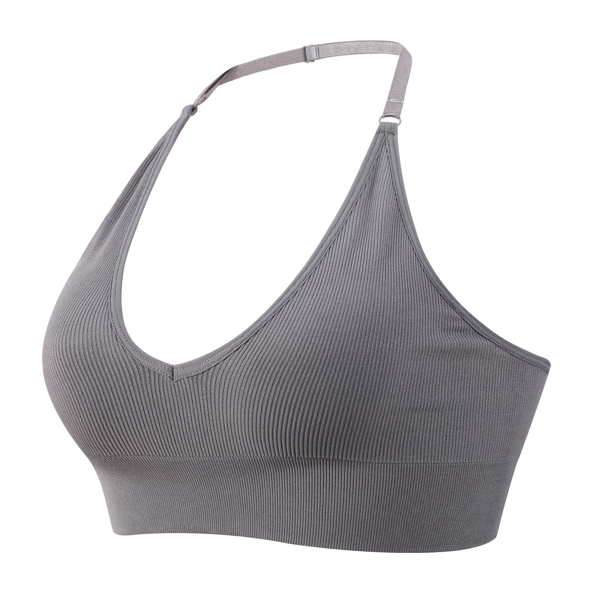 U-back Halter Seamless Thread Sling Backless Sexy Triangle Cup U-shaped Top Bras Women's Underwear vest Comfortable Fit Soft Light Yoga Bra For Sports Fitness 