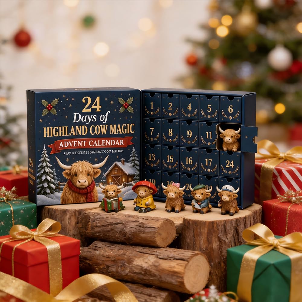 24 Days of Highland Cow Magic Advent Calendar