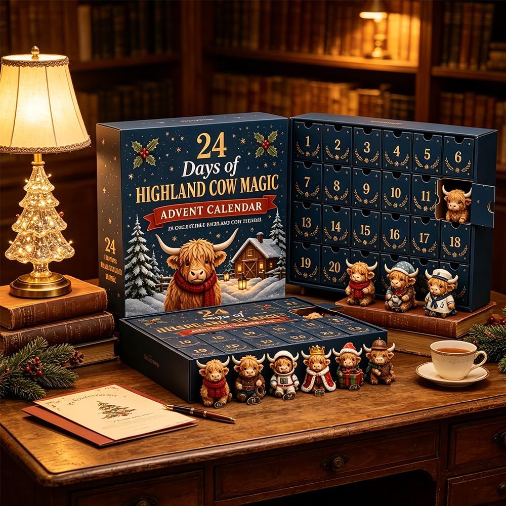 24 Days of Highland Cow Magic Advent Calendar