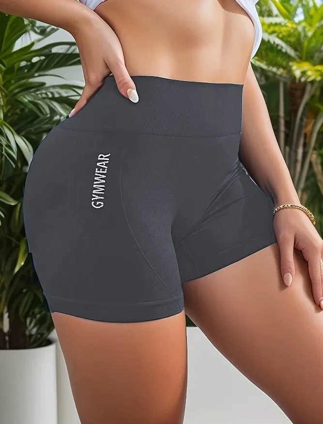 New Style Running Fitness Sports Shorts with High Waist, Buttock-raising and Abdominal-reducing Feature, Peach-colored Yoga Pants, Tight-fitting and Sweat-absorbing Yoga Shorts