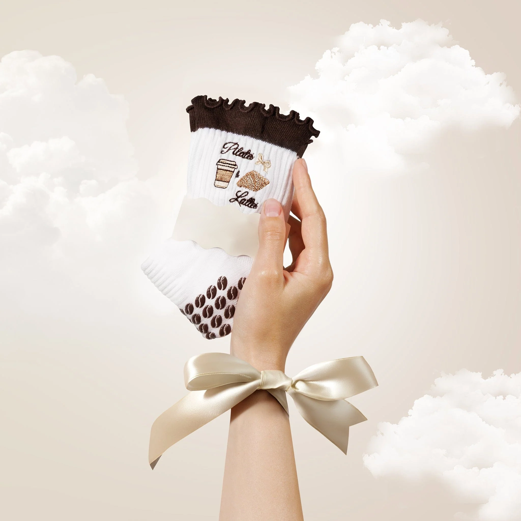 Pilates Socks Standard Grip Socks - Pilates & Lattes