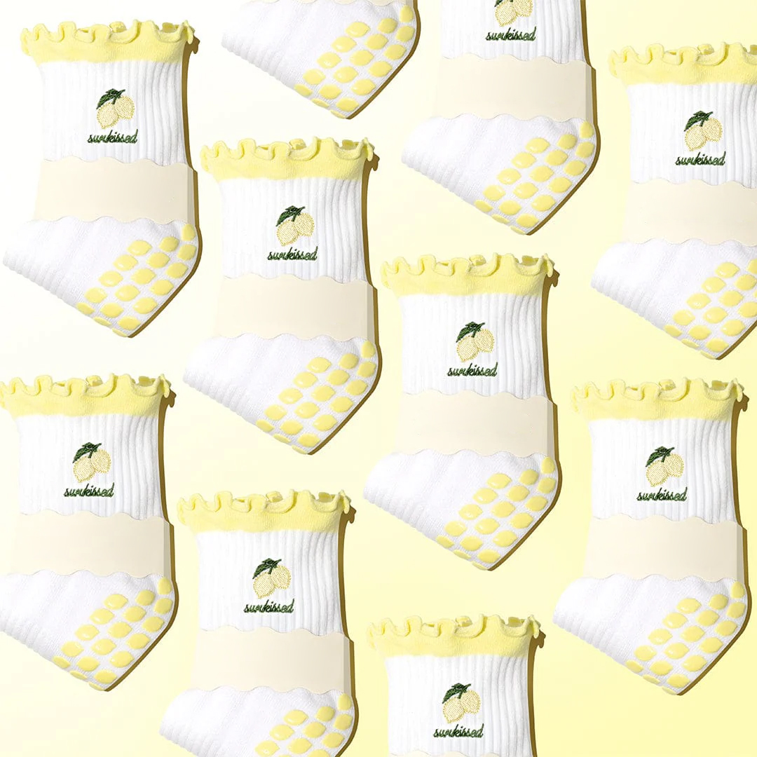 Pilates Socks Standard Grip Socks - Sunkissed
