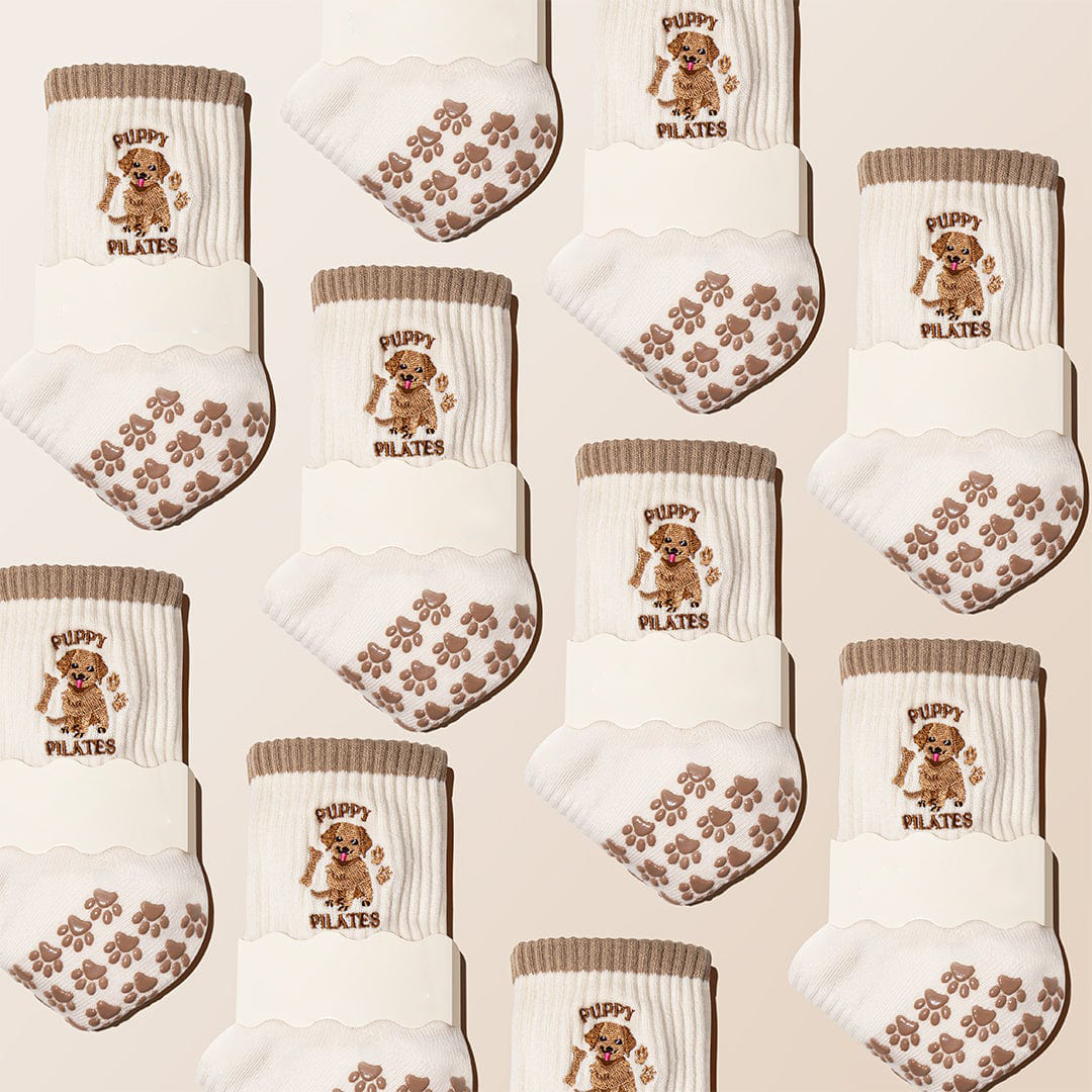 Pilates Socks Standard Grip Socks - Puppy Pilates