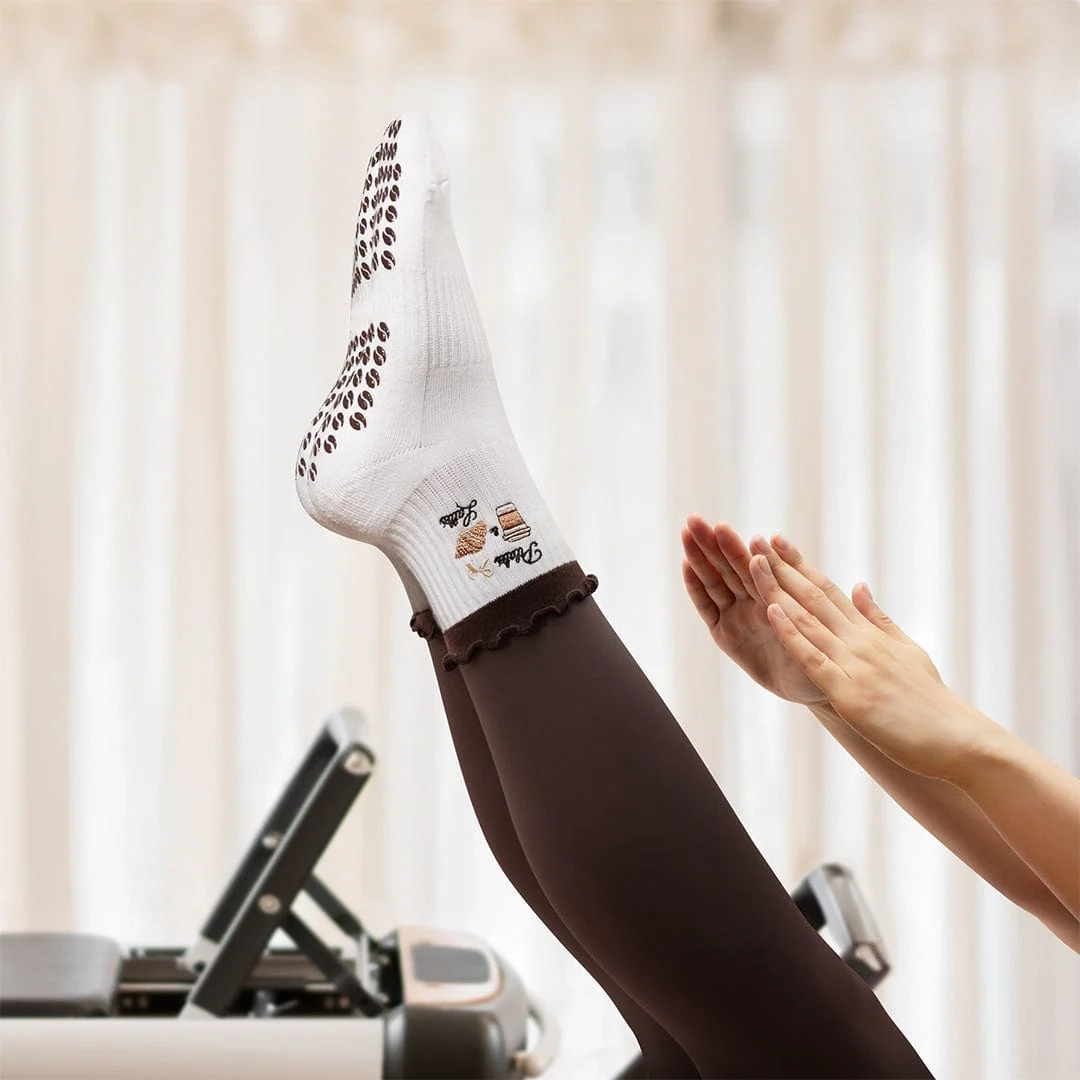 Pilates Socks Standard Grip Socks - Pilates & Lattes