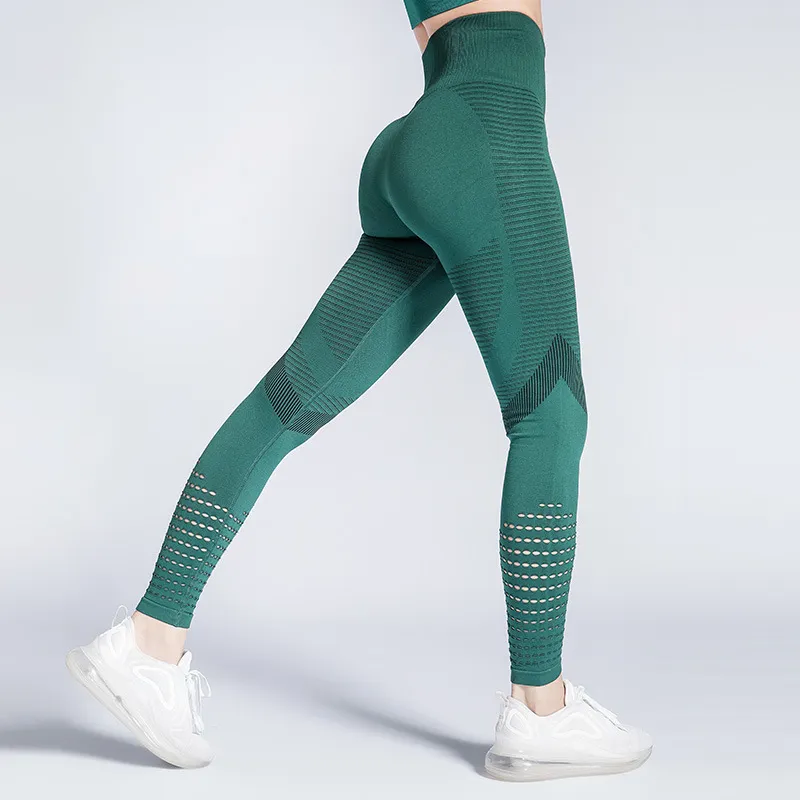 Fashion High Waist Hip-Lifting Fitness Pants Quick-Drying Breathable Stretch Leggings Running Yoga Pants