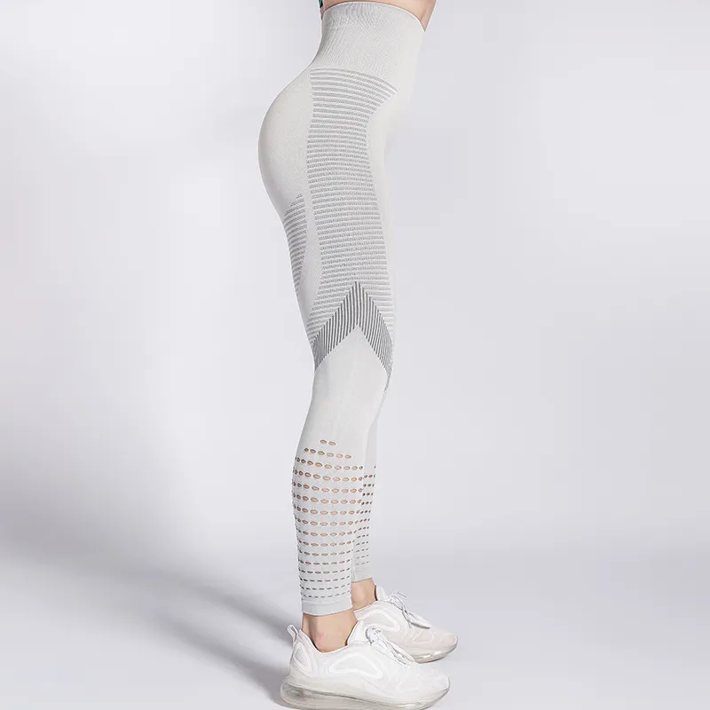 Fashion High Waist Hip-Lifting Fitness Pants Quick-Drying Breathable Stretch Leggings Running Yoga Pants