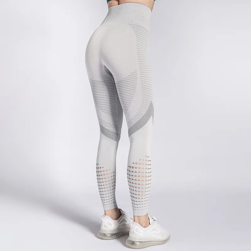 Fashion High Waist Hip-Lifting Fitness Pants Quick-Drying Breathable Stretch Leggings Running Yoga Pants