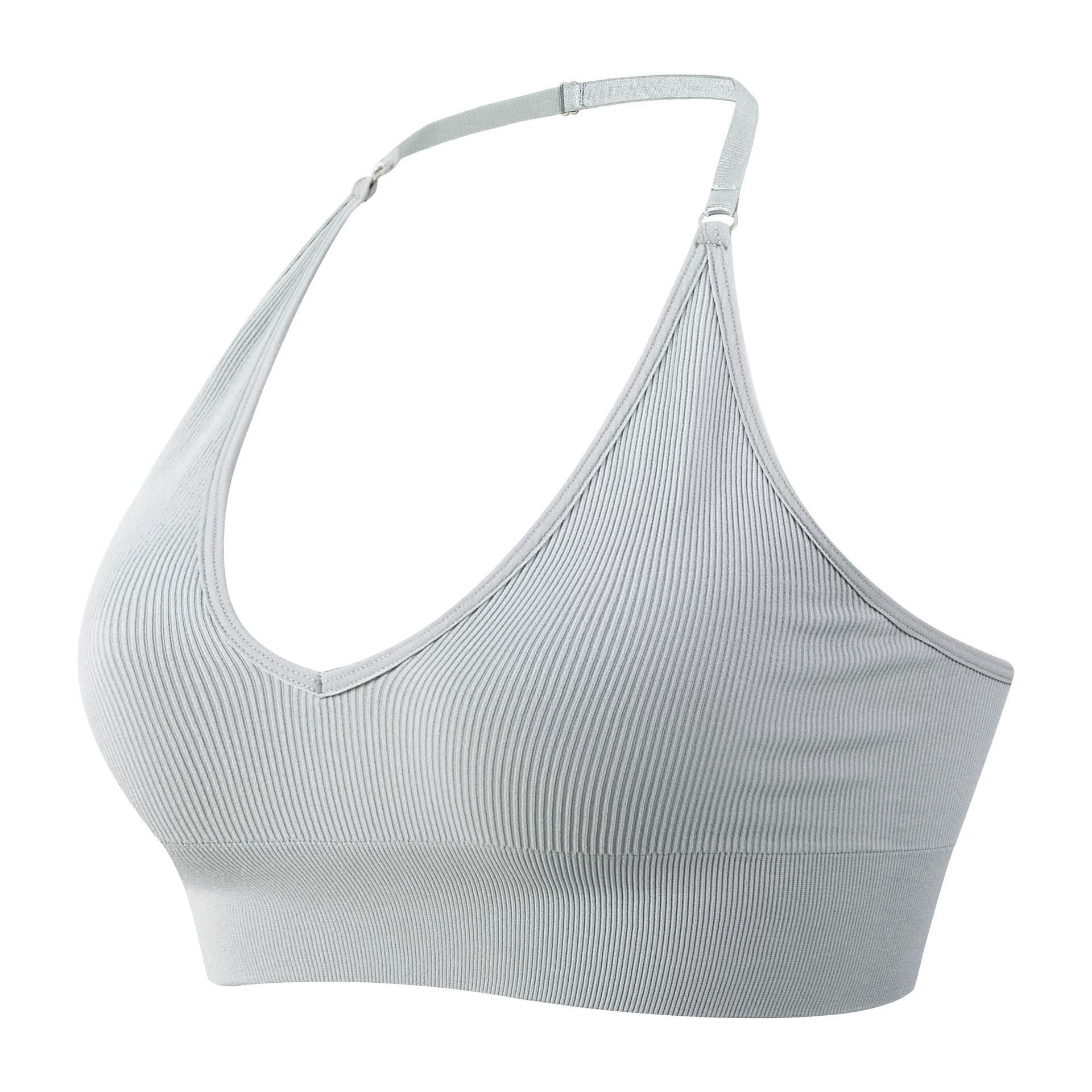 U-back Halter Seamless Thread Sling Backless Sexy Triangle Cup U-shaped Top Bras Women's Underwear vest Comfortable Fit Soft Light Yoga Bra For Sports Fitness 