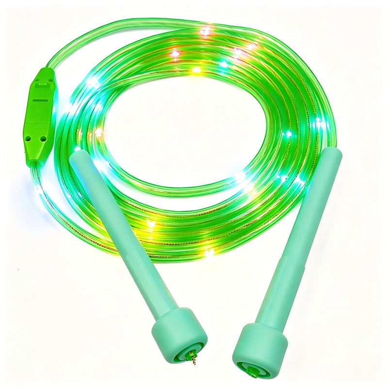 LED Light Up Jump Rope for Kids, Adjustable PVC Skipping Rope with 3 Light Modes
