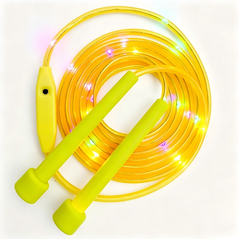 LED Light Up Jump Rope for Kids, Adjustable PVC Skipping Rope with 3 Light Modes