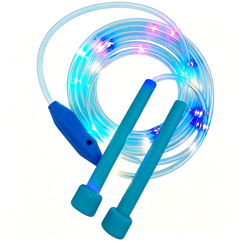 LED Light Up Jump Rope for Kids, Adjustable PVC Skipping Rope with 3 Light Modes