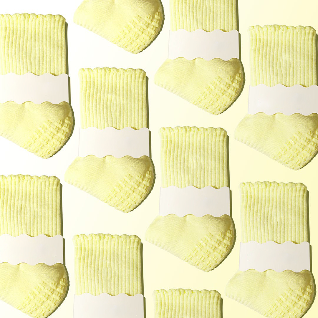 Pilates Socks Standard Grip Socks - Butter Yellow