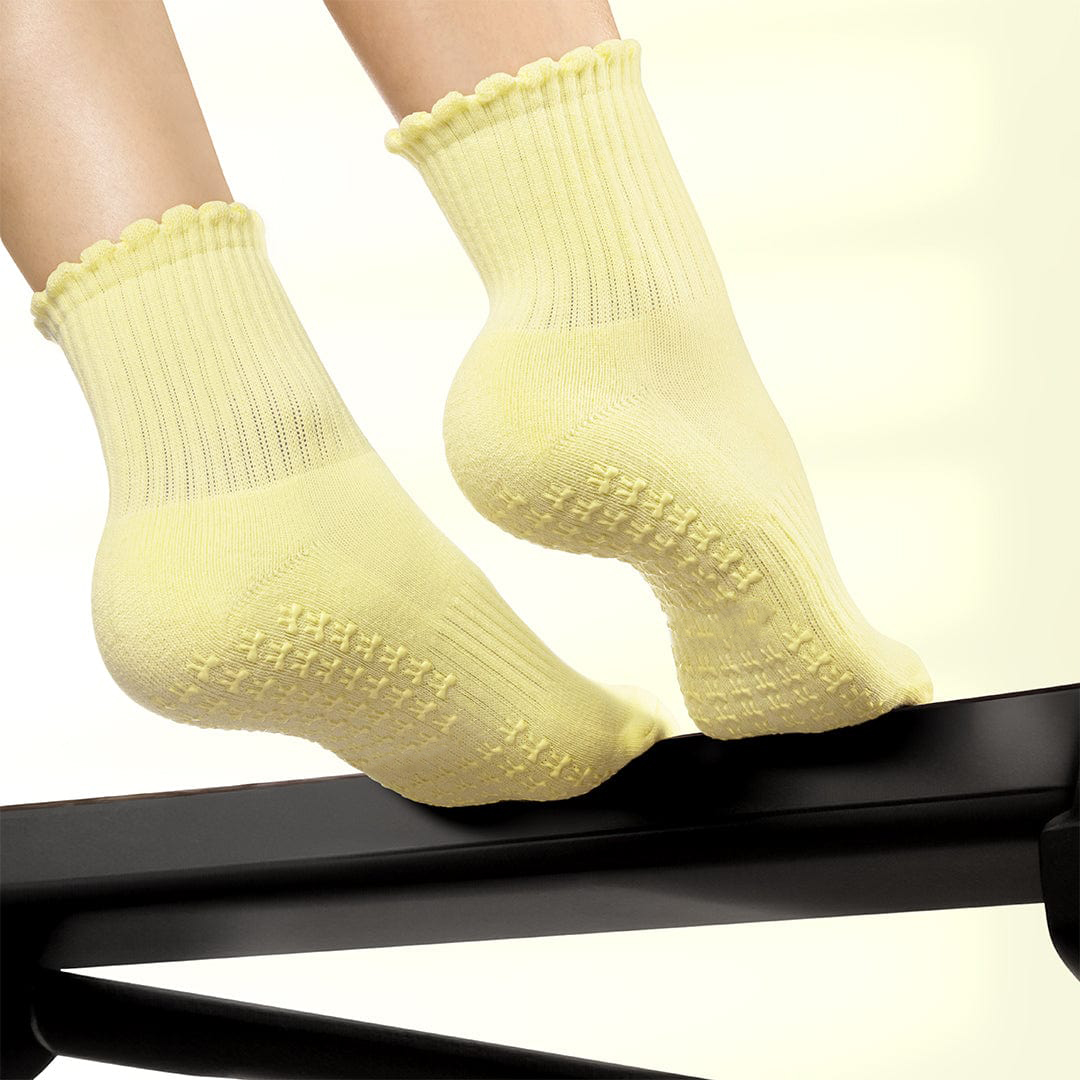 Pilates Socks Standard Grip Socks - Butter Yellow