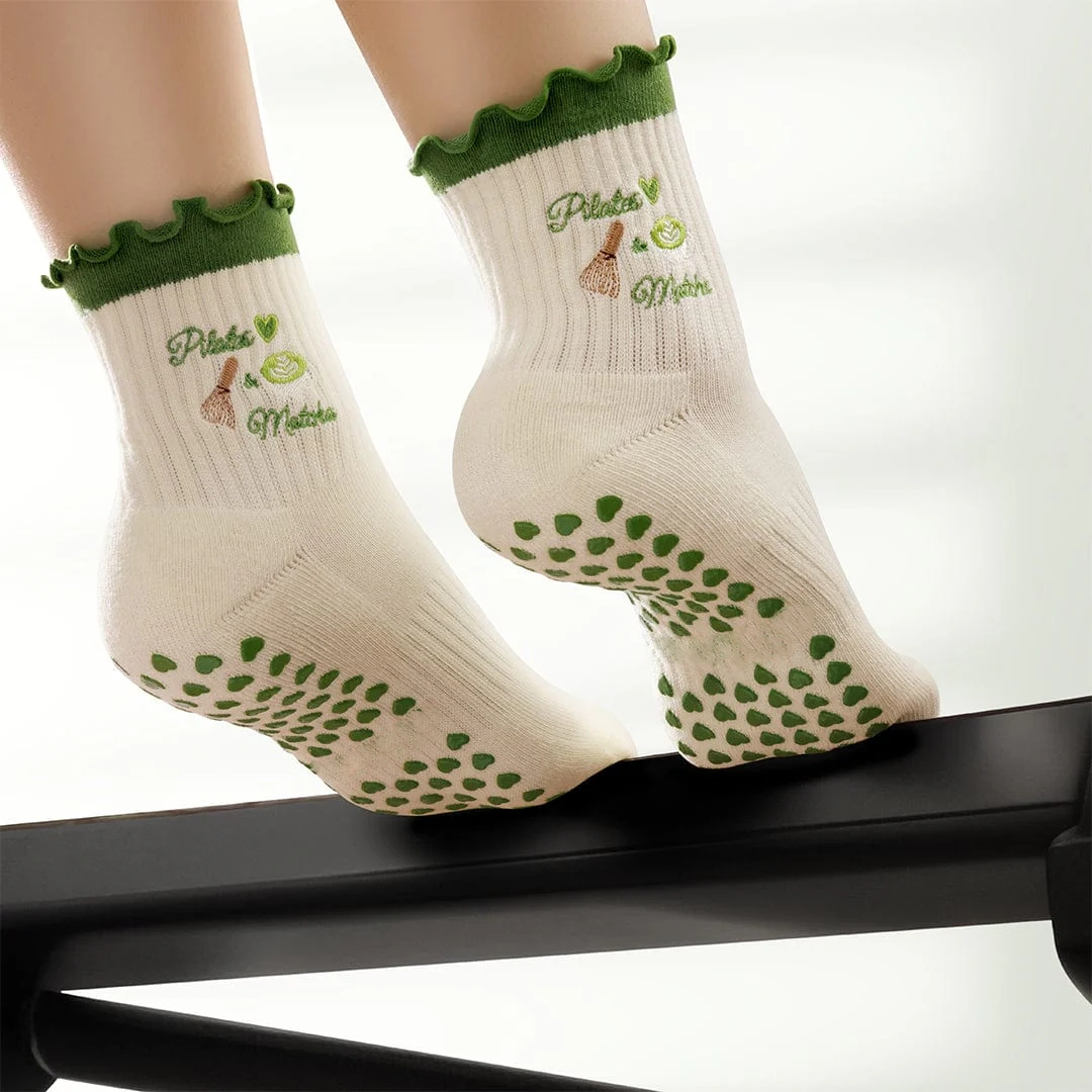 Pilates Socks Standard Grip Socks - Pilates & Matcha