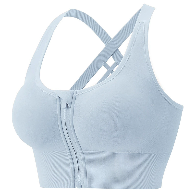Sports Bras for Women Shockproof Sports Bra Front Zipper Anti-Sagging Bra Underwear Vest Workout Tops