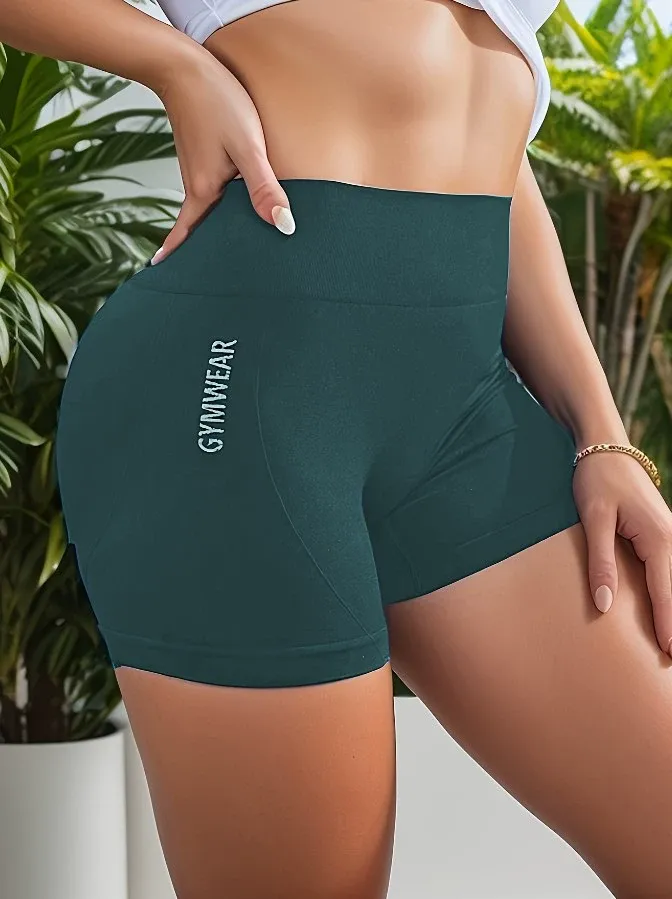 New Style Running Fitness Sports Shorts with High Waist, Buttock-raising and Abdominal-reducing Feature, Peach-colored Yoga Pants, Tight-fitting and Sweat-absorbing Yoga Shorts