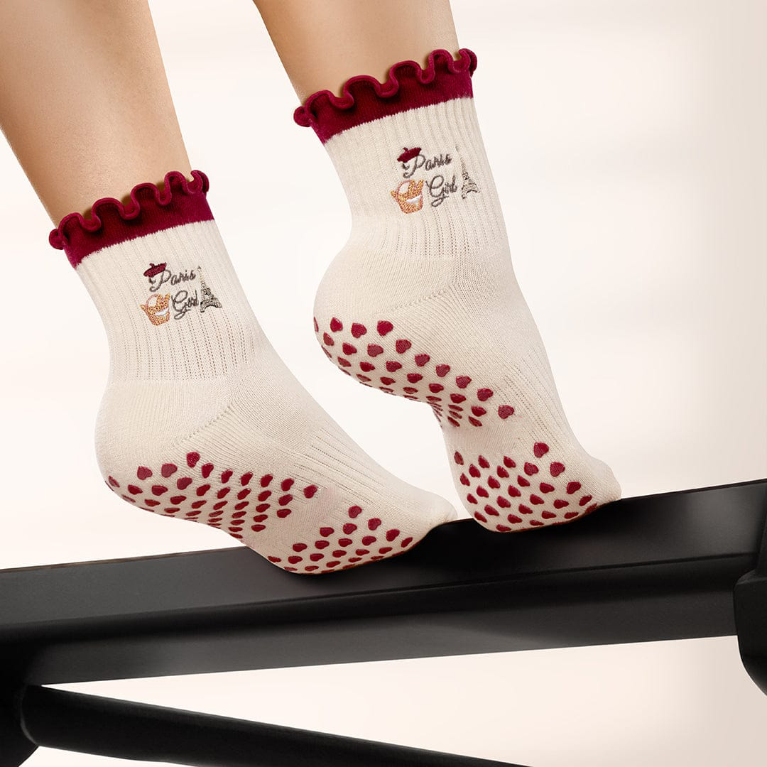 Pilates Socks Standard Grip Socks - Paris Girl