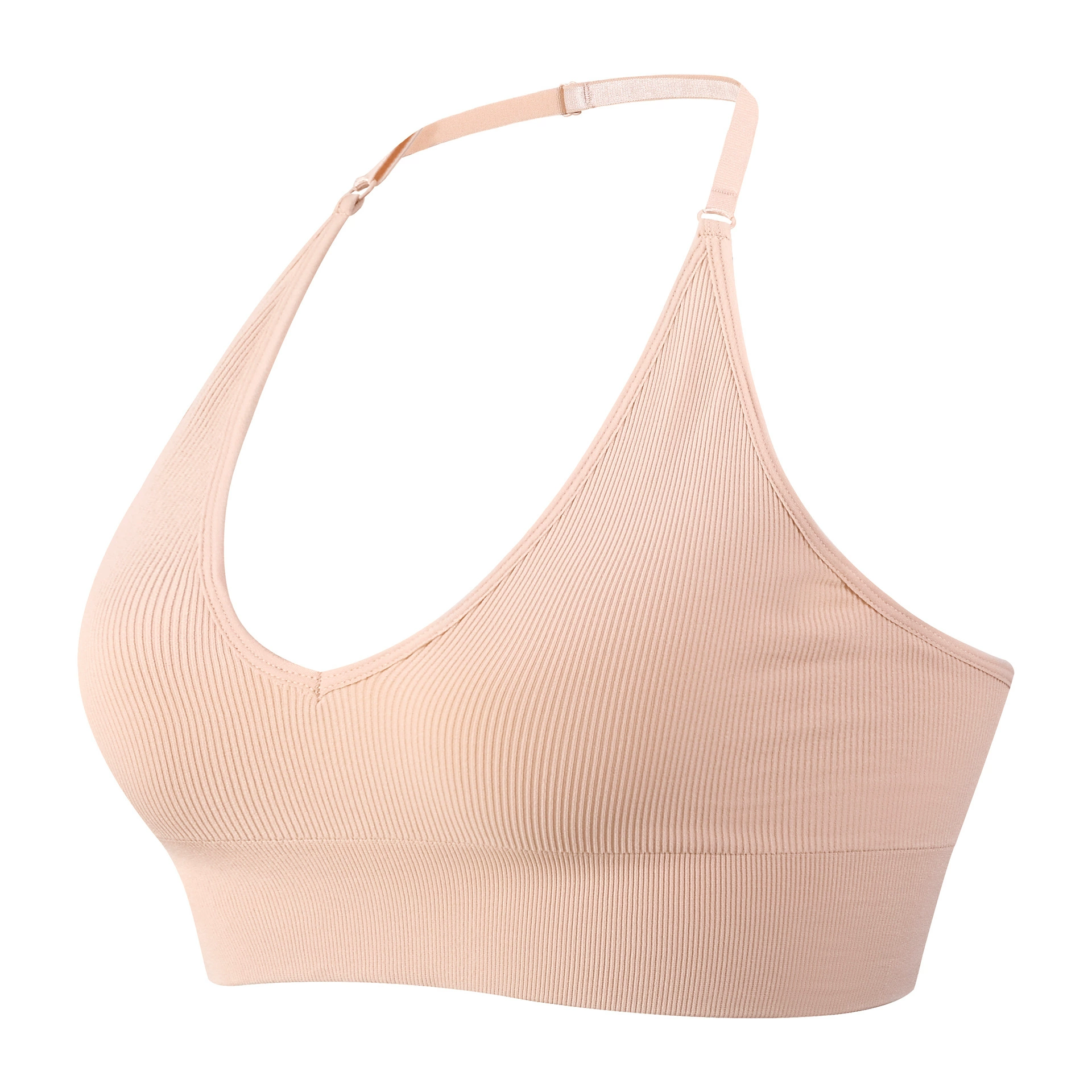 U-back Halter Seamless Thread Sling Backless Sexy Triangle Cup U-shaped Top Bras Women's Underwear vest Comfortable Fit Soft Light Yoga Bra For Sports Fitness 