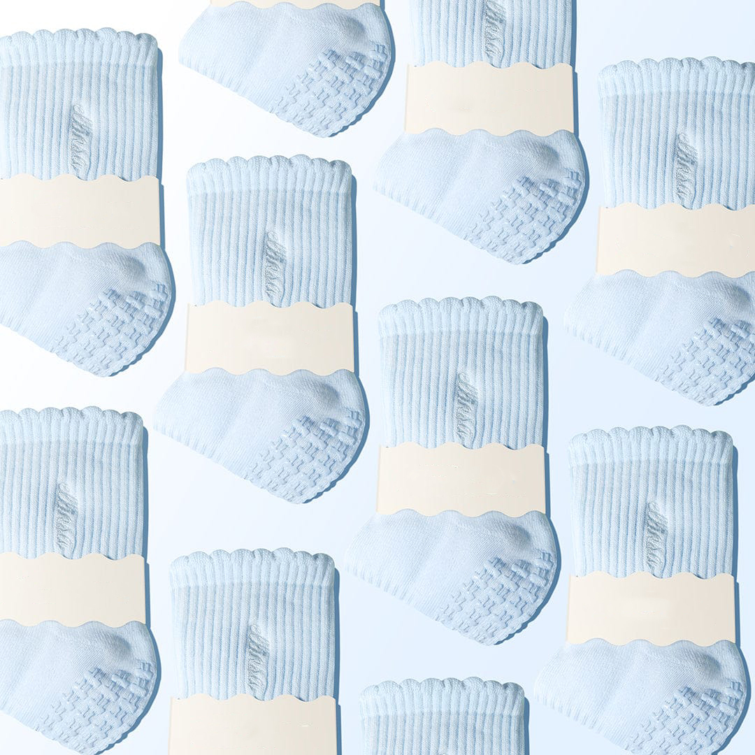 Pilates Socks Dual-Direction Grip Socks - Baby Blue