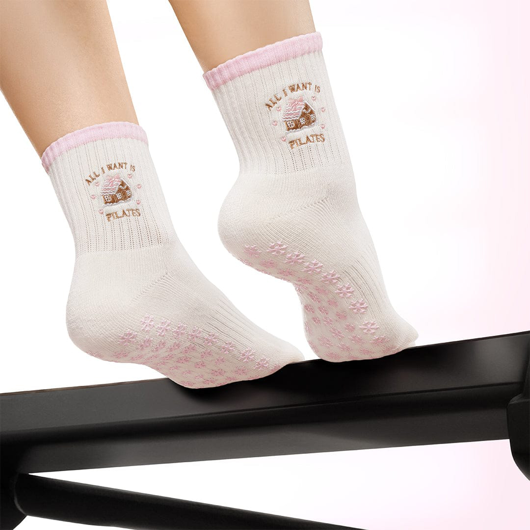 Pilates Socks Standard Grip Socks - All I Want Is Pilates