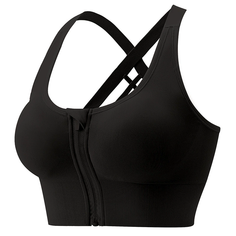Sports Bras for Women Shockproof Sports Bra Front Zipper Anti-Sagging Bra Underwear Vest Workout Tops