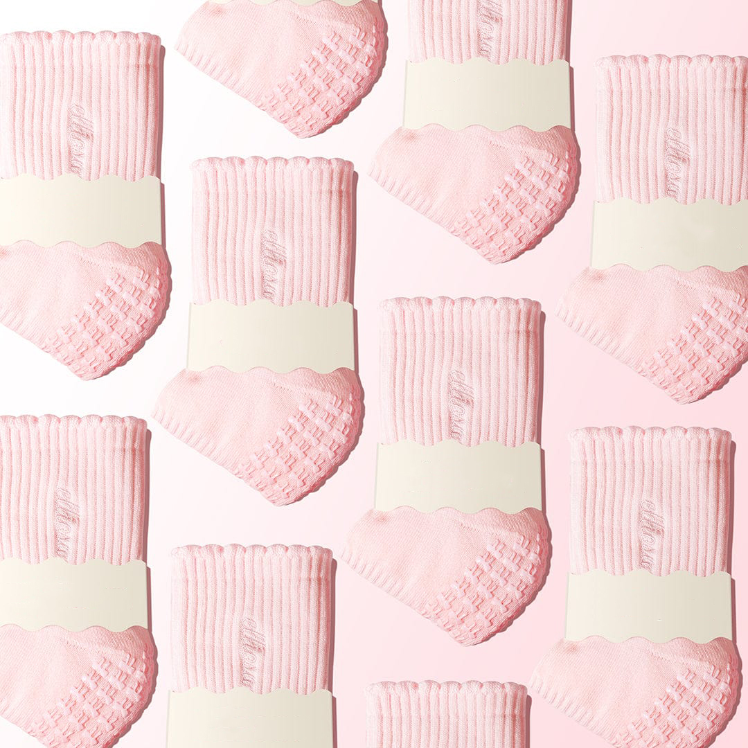 Pilates Socks Dual-Direction Grip Socks - Soft Pink