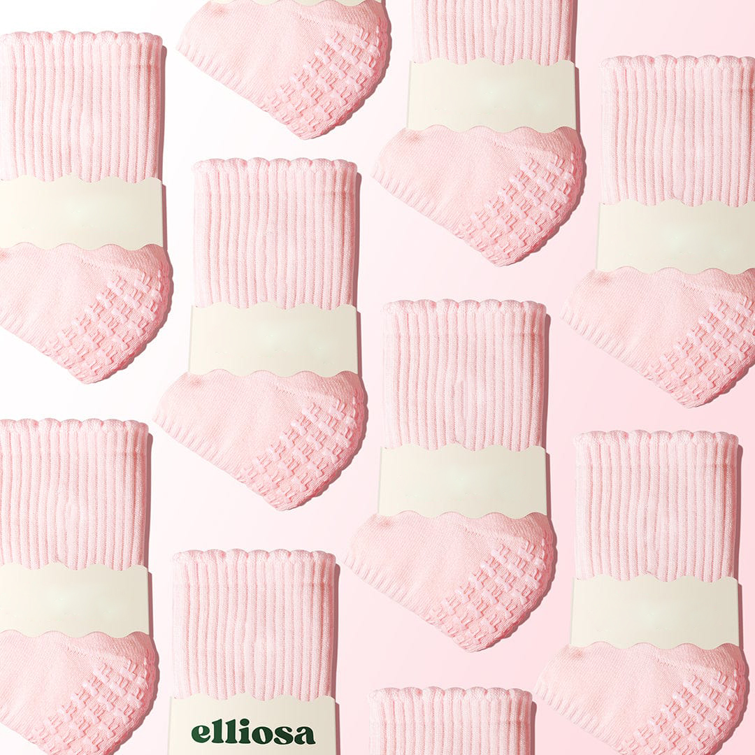 Pilates Socks Standard Grip Socks - Soft Pink