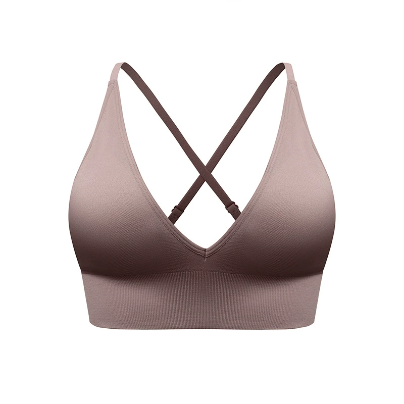Women's Solid Wireless Spaghetti Straps Sports Bra Breathable, Comfortable, High-Stretch Sports Bra for Ladies, Perfect for Workouts, Gym, and Yoga Lightweight Activewear