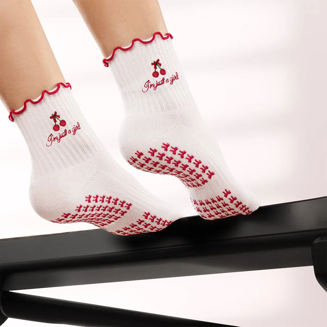 Pilates Socks Standard Grip Socks - 6 Pairs Of Mixed Styles - Printed