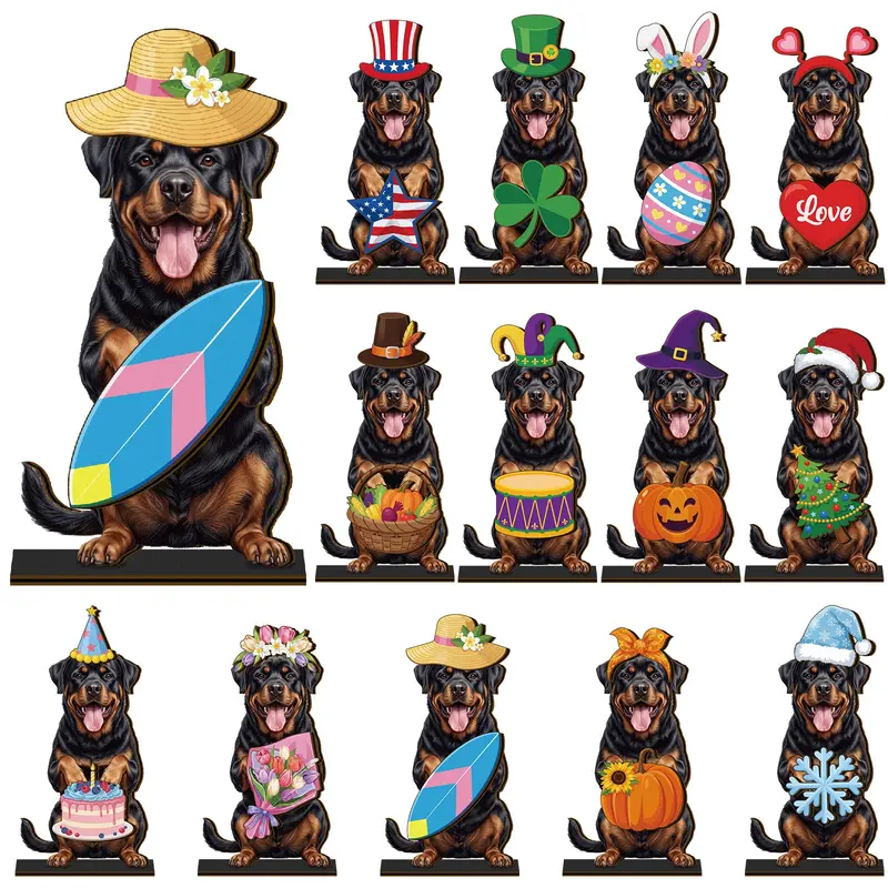 Pet Sign Gift Halloween Decor Cat Ornaments Wooden Sign Cat Desk Decor Interchangeable Pet Decor with Magnet Detachable Hats for Summer Halloween Autumn Holiday Seasonal Birthday Party, Gift for Pet Owning Families and Cat Lovers