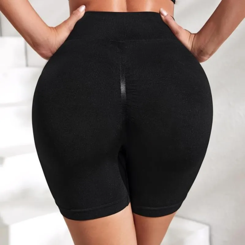 Simple and Elegant Seamless Yoga Shorts Lady Yoga Shorts High Waist Workout Shorts Fitness Yoga Lift Butt Fitness Women Gym Running Sportswear Breathable