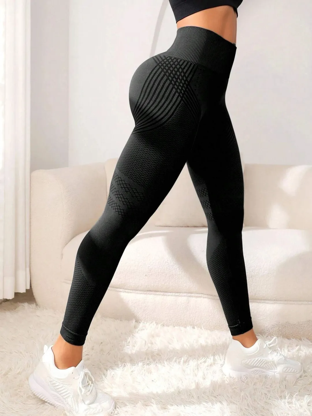 Solid Color High Stretch High Waist Yoga Leggings, Comfort Legging Pants, Womenswear, Minimalist Solid Skinny Pants for Lady, Leggings for Women, Tummy Control Legging, Basic Women Comfy Bottoms