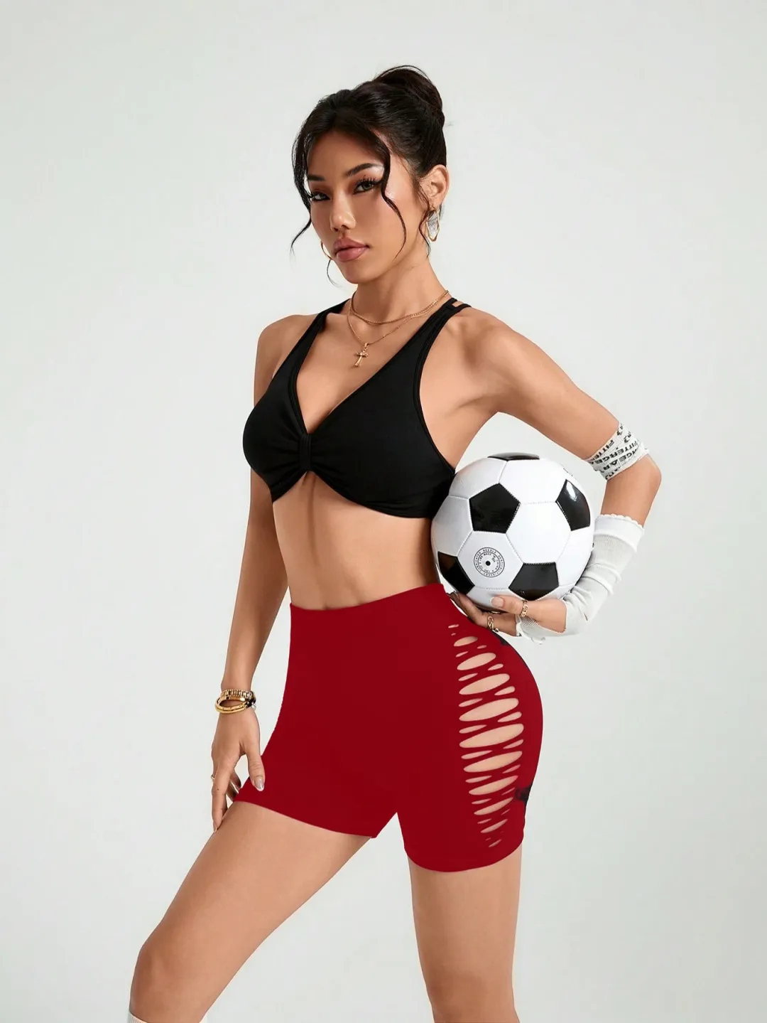 2026 New Fashion Women Sexy Hollow Out Skinny Short Yoga Pants High Waist Elastic Fitness Leggings Shorts for Sports