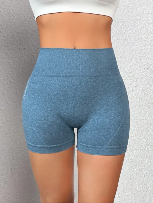 High Waist Women Solid Color Yoga Shorts Breathable Quick-drying Running and Fitness Short Leggings