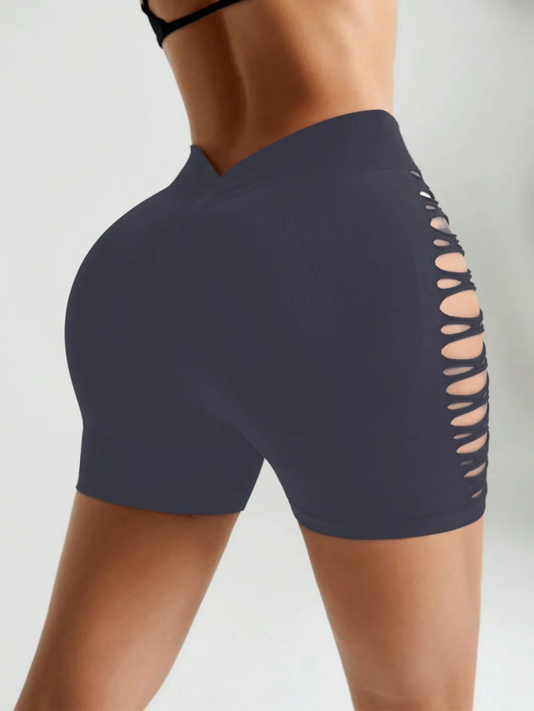 2026 New Fashion Women Sexy Hollow Out Skinny Short Yoga Pants High Waist Elastic Fitness Leggings Shorts for Sports